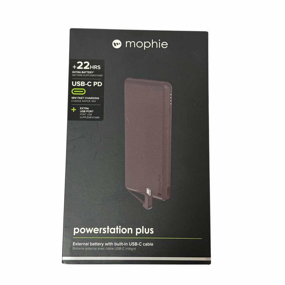 Mophie Powerstation Plus 6000mAh USB-C PD 18W Portable Charger New Open Box